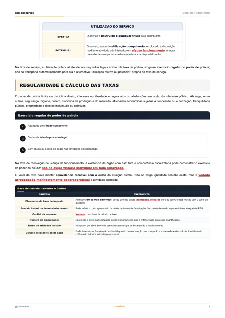 Amostra da Revisão Relâmpago de Direito Tributário, página 6.