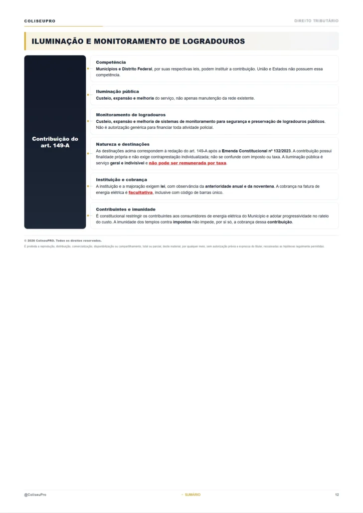 Amostra da Revisão Relâmpago de Direito Tributário, página 12.