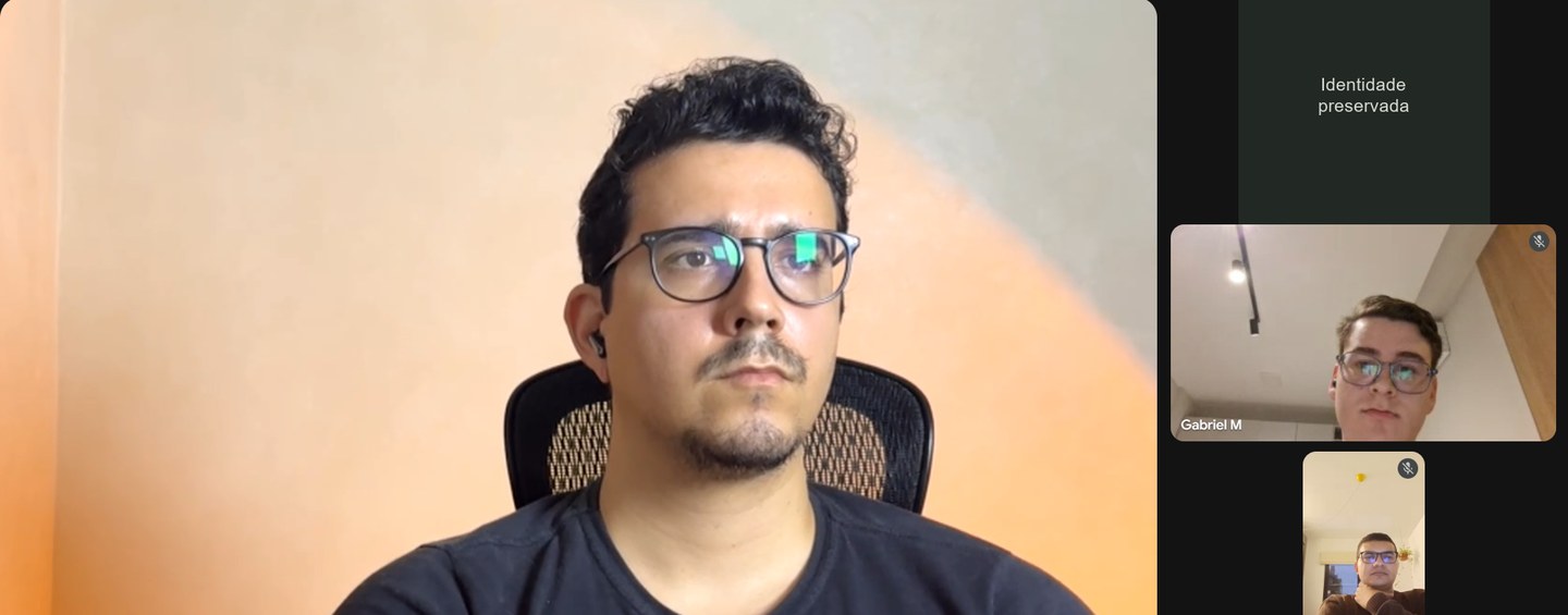 Registro de orientação com a equipe Coliseu; identidade do aluno preservada